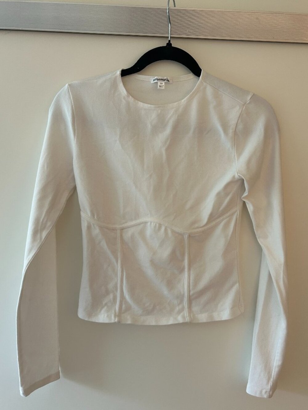 Reformation Thalia Knit Top in white